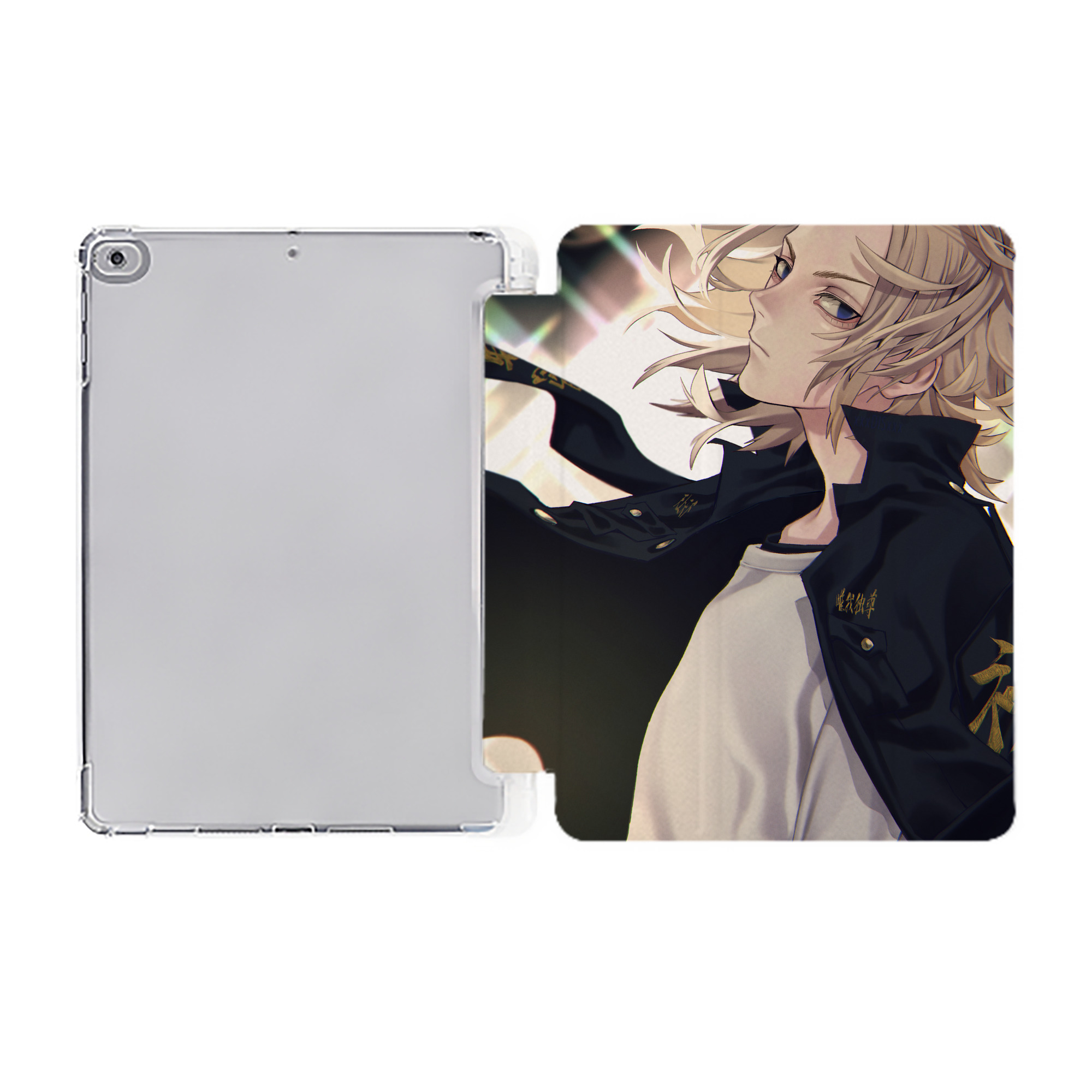 （画像用） 東京リベンジャーズ Tokyo Revengers IPad ケース ペン収納付き 三つ折りスタンド PUレザー×シリコン 対応機種9.5/10.5/10.9インチ